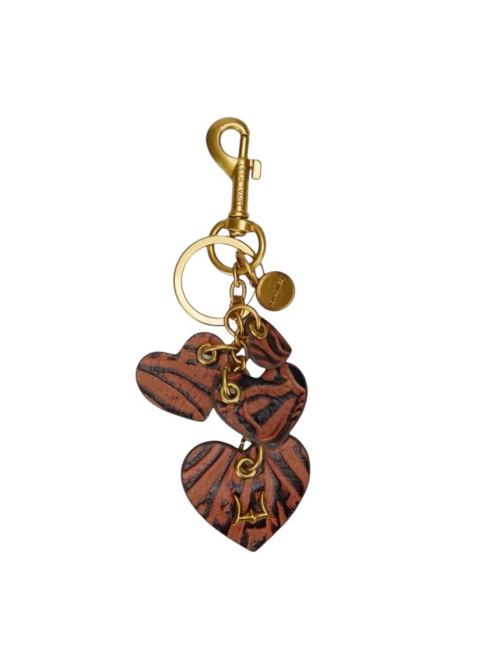 Loyal West Brown Leather Heart Bag Charm